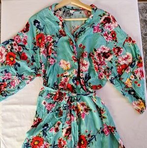 PinkBlush Floral Robe